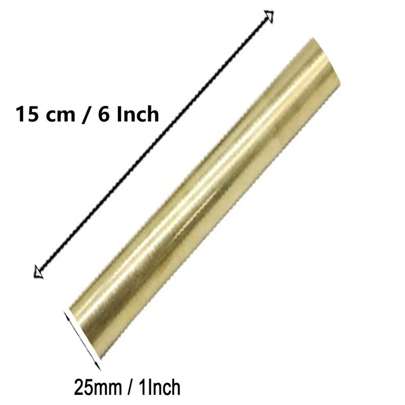PGCOKO 1 Pcs 25mm / 1 Inch Solid Round Brass Rod Lathe Bar Stock Kit, 1 Inch in Diameter 6 Inch in Length - Image 2